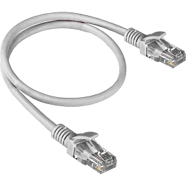 Патч-корд витая пара ExeGate UTP-RJ45-RJ45-5e-0,5M-LSZH-GY 5e 0,5 м