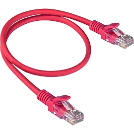 Патч-корд витая пара ExeGate UTP-RJ45-RJ45-5e-1,5M-RD 5e 1,5 м