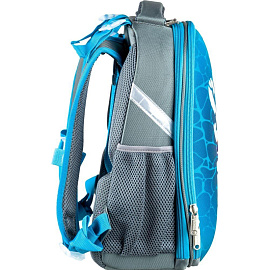 Ранец Комус Класс (№1 School) Shark Diving анатомический синий с двумя отделениями