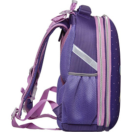 Ранец Комус Класс (№1 School) Единорог Shine анатомический фиолетовый меняет цвет с двумя отделениями