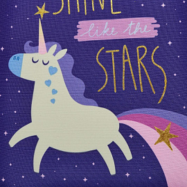 Ранец Комус Класс (№1 School) Единорог Shine анатомический фиолетовый меняет цвет с двумя отделениями