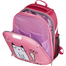 Ранец Комус Класс Light Friendly Cats анатомический розовый с двумя отделениями