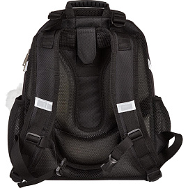 Ранец Комус Класс (№1 School) Мордочки Мишка анатомический коричневый с двумя отделениями