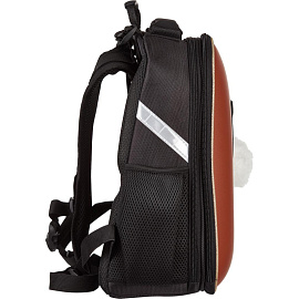 Ранец Комус Класс (№1 School) Мордочки Мишка анатомический коричневый с двумя отделениями