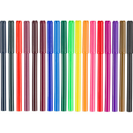 Фломастеры №1 School Отличник 18 цветов с вентилируемыми колпачками смываемые