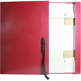 Папка архивная на 2-х завязках Attache Economy А4 70 мм бумвинил до 700 листов бордовая складная