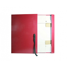 Папка архивная на 2-х завязках Attache (Attache Economy) А4 150 мм бумвинил до 1500 листов бордовая складная