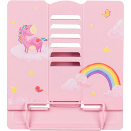 Подставка для книг Комус Класс (№1 School) Волшебный Единорог металлическая розовая