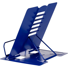 Подставка для книг Комус Класс (№1 School) Динозавр металлическая синяя