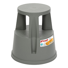 Стремянка пластиковая двусторонняя Комус 2x2 ступени серая