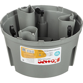 Стремянка пластиковая двусторонняя Комус 2x2 ступени серая