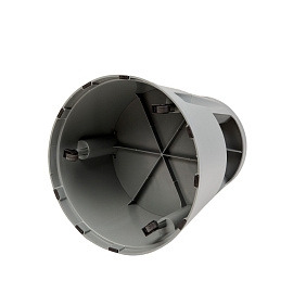 Стремянка пластиковая двусторонняя Комус 2x2 ступени серая