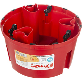 Стремянка-табурет пластиковая 2 ступени Комус красная