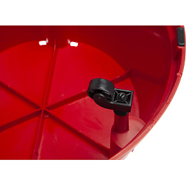 Стремянка-табурет пластиковая 2 ступени Комус красная