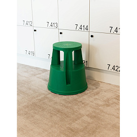 Стремянка-табурет пластиковая 2 ступени Комус зеленая