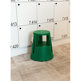 Стремянка-табурет пластиковая 2 ступени Комус зеленая