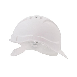 Каска защитная Еланпласт Европласт белая с ленточным механизмом (К-03)