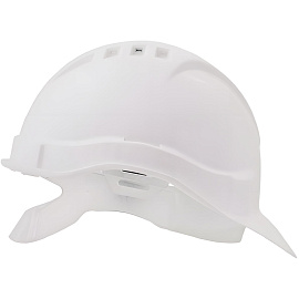 Каска защитная Еланпласт Европласт белая с ленточным механизмом (К-03)