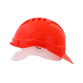 Каска защитная Еланпласт Европласт оранжевая с ленточным механизмом (К-03)