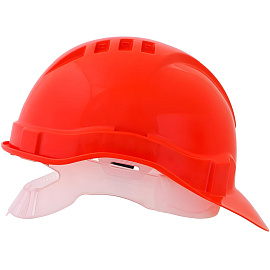 Каска защитная Еланпласт Европласт оранжевая с ленточным механизмом (К-03)