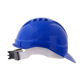 Каска защитная Еланпласт Европласт-Люкс синяя с храповым механизмом (К-03)