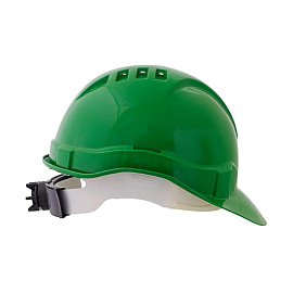 Каска защитная Еланпласт Европласт-Люкс зеленая с храповым механизмом (К-03)