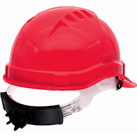 Каска защитная Еланпласт Европласт-Люкс красная с храповым механизмом (К-03)