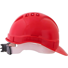 Каска защитная Еланпласт Европласт-Люкс красная с храповым механизмом (К-03)