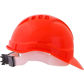 Каска защитная Еланпласт Европласт-Люкс оранжевая с храповым механизмом (К-03)
