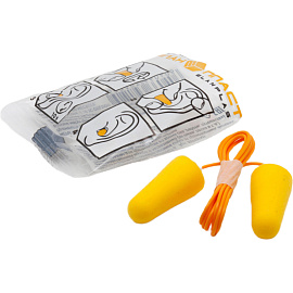 Беруши (противошумные вкладыши) одноразовые Еланпласт 35 дБ со шнурком из вспененного полиуретана 1 пара (131101)