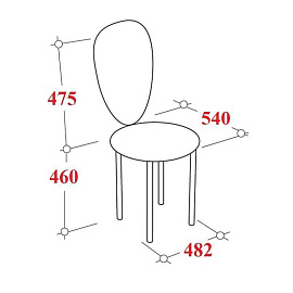 Стул офисный Селена СМ-7/23 серый (ткань, металл черный)