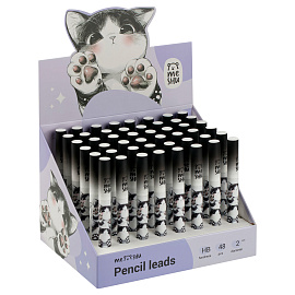 Грифели для механических карандашей MESHU, 6шт., 2,0мм, HB