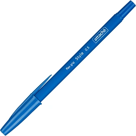 Ручка шариковая неавтоматическая Attache Style синяя корпус soft touch (толщина линии 0.5 мм)