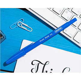 Ручка шариковая неавтоматическая Attache Style синяя корпус soft touch (толщина линии 0.5 мм)