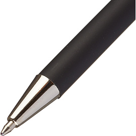 Ручка шариковая неавтоматическая Attache Style черная корпус soft touch (толщина линии 0.5 мм)