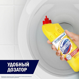 Средство для сантехники универсальное с дезинфицирующим эффектом Доместос Лимонная свежесть 500 мл