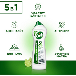 Универсальное чистящее средство CIF 5 в 1 гель Бодрящий цитрус 750 мл фото Универсальное чистящее средство CIF 5 в 1 гель Бодрящий цитрус 750 мл