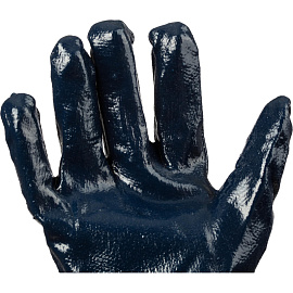 Перчатки рабочие защитные Diggerman хлопковые с нитрильным покрытием синие (размер 11 (XXL))