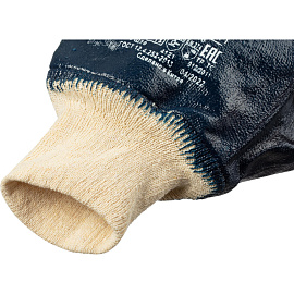 Перчатки рабочие защитные Diggerman хлопковые с нитрильным покрытием синие (размер 11 (XXL))