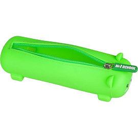 Пенал-тубус односекционный Комус Класс (№1 School) Мишка зеленый