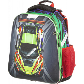 Ранец №1 School X-treme анатомический черный неоновая подсветка корпуса на пульте д/у с двумя отделениями