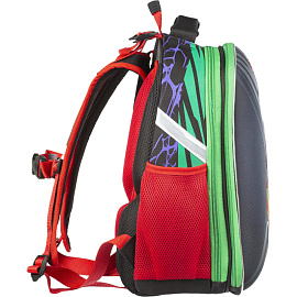 Ранец №1 School X-treme анатомический черный неоновая подсветка корпуса на пульте д/у с двумя отделениями