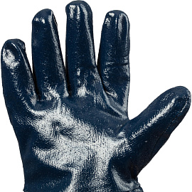 Перчатки рабочие защитные Diggerman хлопковые с нитрильным покрытием синие (размер 11 (XXL))