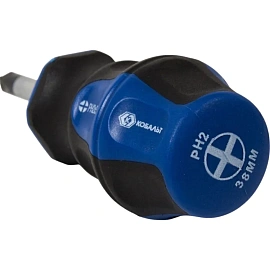 Отвёртка Кобальт Ultra Grip PH2 крестовая 38 мм (646-393)