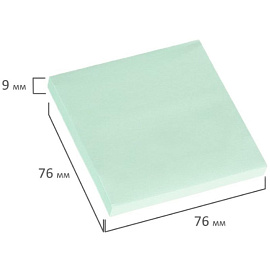 Стикеры Attache Simple 76х76 мм пастельные салатовые (1 блок на 100 листов)