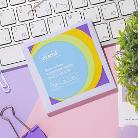 Стикеры Attache Simple 76х76 мм пастельные фиолетовые (1 блок на 100 листов)