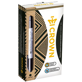 Маркер перманентный двусторонний Crown Multi Marker Twin черный (толщина линии 1-2 мм) фото Маркер перманентный двусторонний Crown Multi Marker Twin черный (толщина линии 1-2 мм)