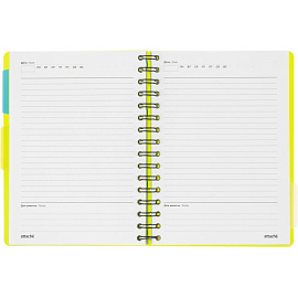 Ежедневник недатированный Attache Bright Colours пластик А5 136 листов зелёный