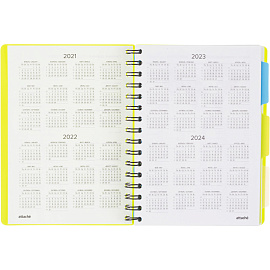 Ежедневник недатированный Attache Bright Colours пластик А5 136 листов зелёный