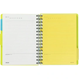 Ежедневник недатированный Attache Bright Colours пластик А5 136 листов зелёный